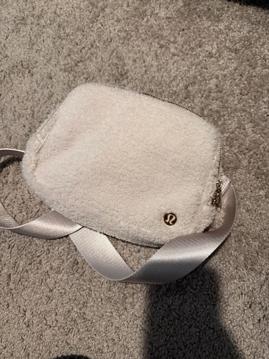 lululemon athletica Handbags - lululemon athletica Cream Sherpa Crossbody with Satin Strap